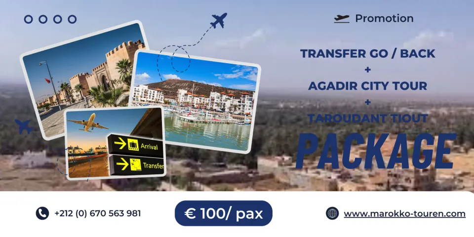 Exklusives Reisepaket in Agadir: Transfers, Stadtführung & Tagesausflug nach Taroudant und Tiout